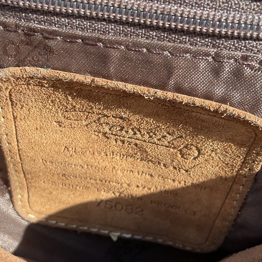 Fossil Elegant Brown Suede Shoulder Bag - Picture 8 of 9